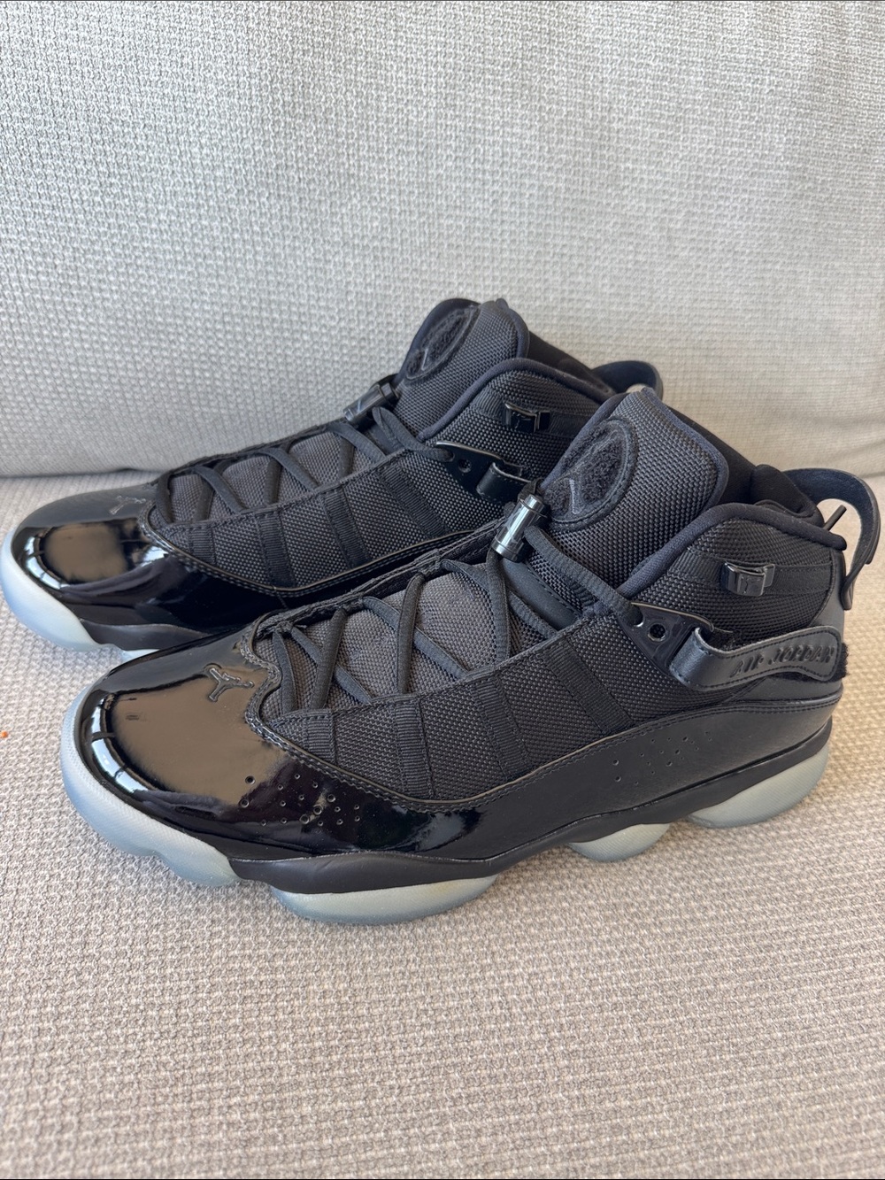 Jordan 6 Rings Men's Black High-Top Athletic Sneakers 11